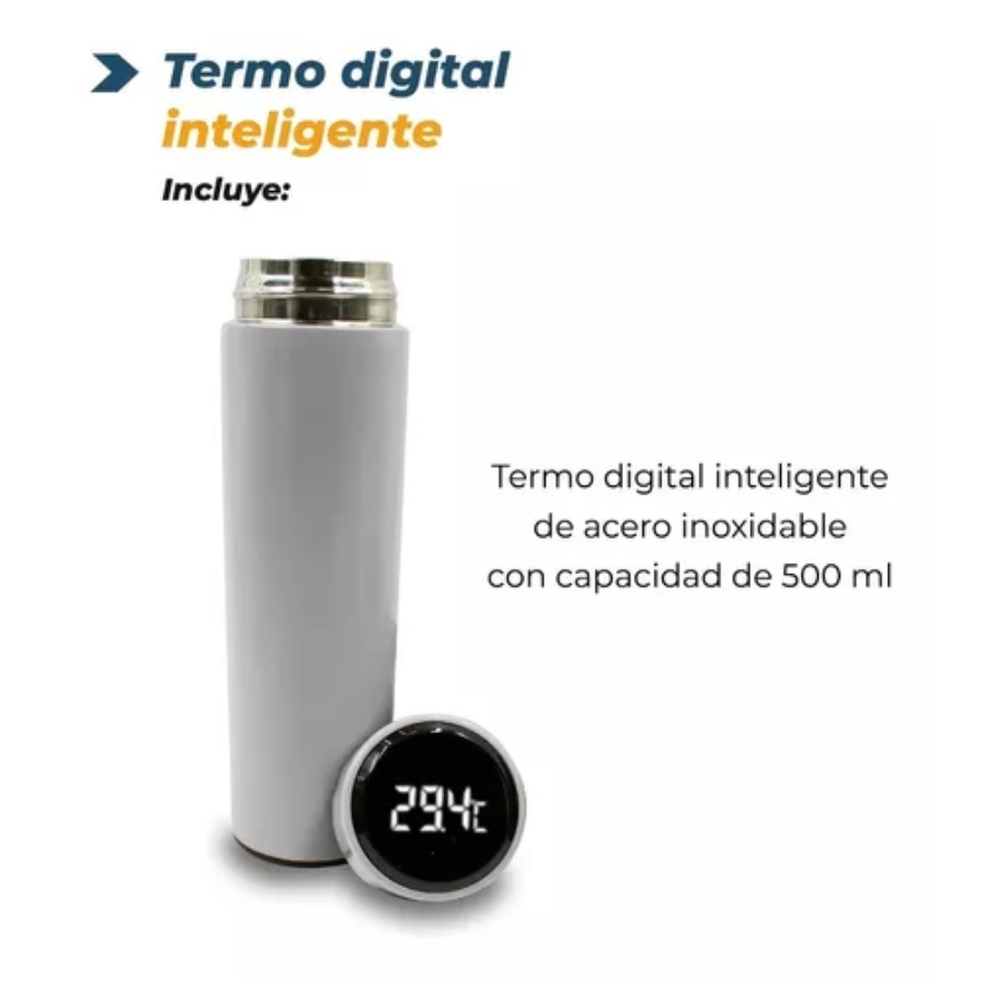 Miniatura 2 de Termo Digital Inteligente De Acero Inox